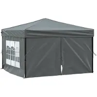 vidaXL Partyzelt Faltbar mit Seitenwänden Anthrazit 3x3 m - Pavillons & Partyzelte