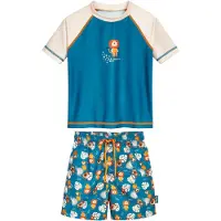 Playshoes 2tlg. Badeoutfit in Blau/ Creme/ Bunt | Gr.: 74/80