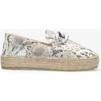 Fred de la bretoniere Damen June Chain Espadille Printed Leather Light Blue-Schuhgröße 37