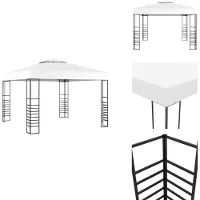 vidaXL Gartenpavillon 3×3 m Weiß - Pavillons & Partyzelte