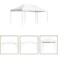 The Living Store Profi-Partyzelt Faltbar Aluminium 6x3 m Weiß