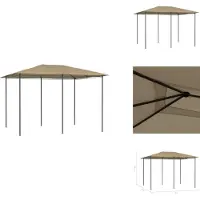 vidaXL Pavillon 3x4x2,6 m Taupe 160 g/m² - Pavillons & Partyzelte