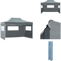 vidaXL Faltzelt mit 3 Wänden 3x4,5 m Anthrazit - Pavillons & Partyzelte