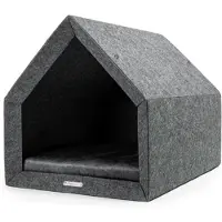 Rexproduct - PetHome 2.0 Hundehütte mit Liegefläche und Dach Biss- und Kratzfest Gute Schalldämmung Umweltfreundlich Größe M Dunkelgrau und graphite