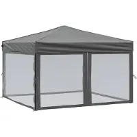 vidaXL Partyzelt Faltbar mit Seitenwänden Anthrazit 3x3 m - Pavillons & Partyzelte