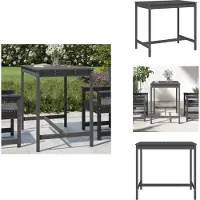 vidaXL Gartentisch Grau 121x82,5x110 cm Massivholz Kiefer - Gartentische
