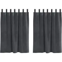 vidaXL Verdunkelungsvorhänge 2 pcs Hellgrau 140 x 140 cm Samt