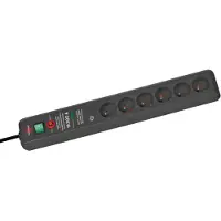 Brennenstuhl 1159541376, 3 m, Drinnen, Anthrazit, 6 AC-Ausgänge, 16 A, Überspannung