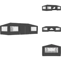 vidaXL Profi-Partyzelt mit Seitenwänden 4×9 m Anthrazit 90 g/m² - Pavillons & Partyzelte