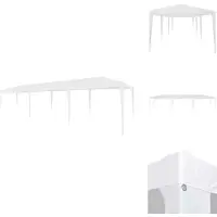 vidaXL Partyzelt 3x9 m PE Weiß - Pavillons & Partyzelte