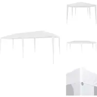 vidaXL Partyzelt 3x6 m PE Weiß - Pavillons & Partyzelte
