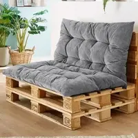 Bella Casa Chillkissen 2er Pack, ca. 70 x 120 cm, Silbergrau