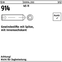 F. REYHER Nchfg. GmbH & Co. KG Gewindestift DIN 914 m.Spitze/Innensechskant M 10 x 35 45 H