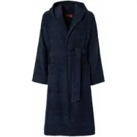 Missoni Bademantel Chalk Hooded Unisex Blue-XL