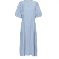 Kaffe Midikleid "Damen Kleid KApaco", Damen, Gr. 44, N-Gr, blau (soft chambray), Obermaterial: 87% Viskose LENZING ECOVERO CV LenzEcov. 13% Nylon NY., Kleider Midikleid