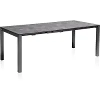 Kettler Cubic HPL Gartentisch, ausziehbar, Größe wählbar Anthrazit, 150-210 x 95 cm