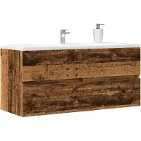 vidaXL Waschbeckenschrank Altholz-Optik 100x38,5x45 cm Holzwerkstoff