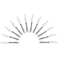 Zwilling Tafelmesser Swing, Wellenschliff, 22,1 cm, Edelstahl 18/10, silber poliert, 12 Stück