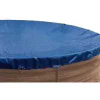 Grasekamp Abdeckplane für Pool rund 420 cm Royalblau Planenmaß 480cm Sommer Winter