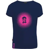 TROLLKIDS Funktionsshirt "Logo" in Dunkelblau/ Pink | Gr.: 92