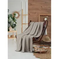 Hobby Hall L'Essentiel Linge de Maison, Brighton Baumwolle - Grey, TV-Decke, Grau, 60 % BAUMWOLLE / 30 %.Polyacryl / 10 % POLYESTER, 130 x 170 cm 659MRN1103