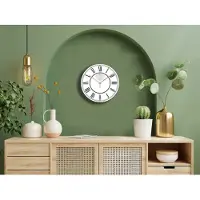 Opviq , 261212 - Byz22Brnz, Dekorative Wanduhr, Weiß, 100 % KUNSTSTOFF, 30 x 30 cm