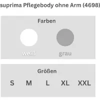 Suprima 4698 Pflegebody ohne Arm 1 St Pflegebekleidung
