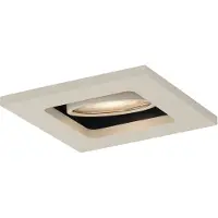 QAZQA - Modern Moderner Einbaustrahler Beige GU10 50mm schwenk- und neigbar - Qure I Wohnzimmer I Schlafzimmer - Aluminium Quadratisch - LED geeignet GU10