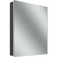 Schneider STYLE TW LED-Lichtspiegelschrank, 1 Doppelspiegeltür, Steckdose links, 51,5x71,5x12cm, 194.051.02.44, Ausführung: EU-Norm/Korpus schwarz matt