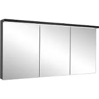 Schneider BORDO TW LED-Lichtspiegelschrank, 3 gleichgrosse Türen, 149,5x72,6x17,8cm, 188.151.02.44, Ausführung: EU-Norm/Korpus schwarz matt