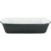 Creatable Auflaufform "Classic Black & White", Steinzeug, (1 St.), außen Schwarz, innen strahlend weiß und glänzend, 20x34 cm