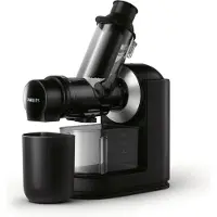 Philips Viva Collection Slow Juicer, Entsafter für kaltes Pressen, 1.0 L, 150 W, Schwarz (HR1889/70)
