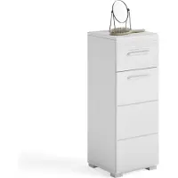Ebuy24 Kommode Unterschrank Linus | weiß Hochglanz