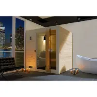 Weka Sauna "Massivholzsauna VALIDA PLUS" Blockbohlen, Fensterelement, moderne Ganzglastür