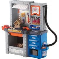 Step2 Deluxe Workshop Werkbank für Kinder | Werkzeugbank / Kinderwerkbank mit 50-teiligem Zubehör Set