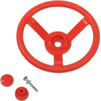 Axi Lenkrad Rot | Spielhaus / Spielturm Zubehör aus Kunststoff