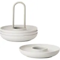 Zone - Eierbecher-Set mit Halterung - Grau