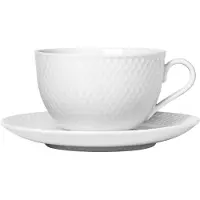 Lyngby Porcelæn Rhombe Teetasse mit Untertasse