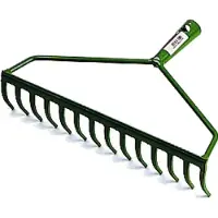 Freund Victoria Rechen, 66154 Bügelgartenrechen, aus Stahl in grün, Arbeitsbreite: 35 cm, ohne Stiel, Stielaufnah...