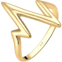 Elli Ring Geo Herzschlag 925 Sterling Silber Elli Gold