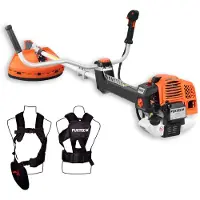 FUXTEC Profi Benzin Motorsense FX-PS162 - 62ccm | 8,6kg | mit Faden + Messer | mit Komfort-Tragegurt | 3,5PS | 2-Takt | 3000 U/min