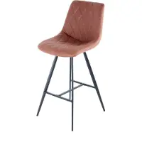 Hearthome & Living Hochstuhl "Barstuhl Frances 425 2er-Set, stilvoller Retro-Look Barhocker" (Set) 2 Stk.pflegeleicht, bequem, attraktive Lederoptik, stilvoller Retro-Look