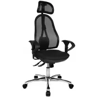 Topstar Profi Chefsessel OPEN POINT SY SOMO Ergonomischer Bürostuhl mit Armlehnen (höhenverstellbar) Stoff / Netzstoff Drehstuhl für Büro, Zuhause
