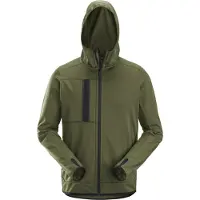 Snickers AllroundWork Fleece Kapuzenjacke mit Reißverschluss - Khakigrün 103 2XL
