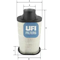Ufi Luftfilter 27e1800 310mm für Volvo