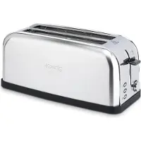 H.Koenig TOAS28 Toaster/Langschlitztoaster mit extra breitem Schlitz / 7 Wärmestufen / 3 Funktionen