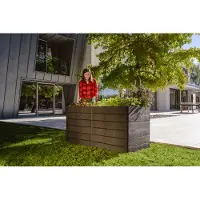Garantia Hochbeet klassisch Ergo Quadro 2 L 75 inkl. Flora-Wassersparsystem 160 x 80 x 75 cm wood