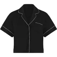 Hunkemoller Kurzärmelige Jersey-Jacke Essential Schwarz