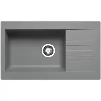 Pyramis Spüle SIROKO (86x50) GRAU aus Fibertek / SMC-Spüle / Fiberglasspüle / Ausschnitt 836 x 476 mm