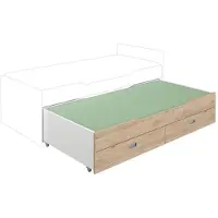 PAIDI Kinderwelten Unterschiebebett Fionn , weiß , Maße (cm): B: 198 H: 94,9 T: 40.4